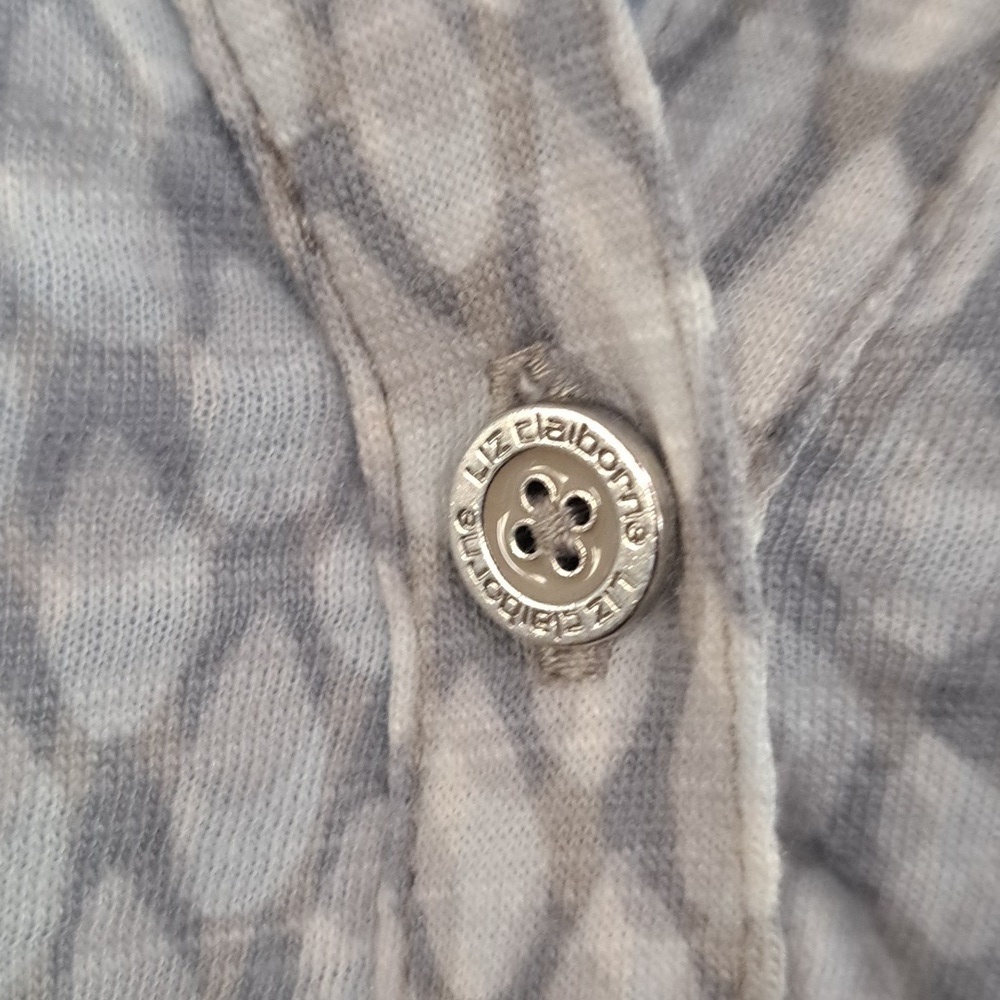 Liz Claiborne Women's Blouse Neutral Print Size XL - Picture 5 of 13